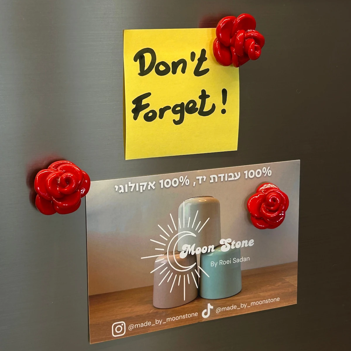 סט 3 מגנטי שושנה – תמונה 4